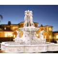 Outdoor garden decoration stone carving marble horse water fountain
